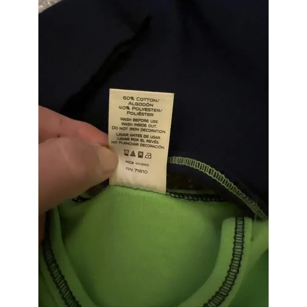 2-Infant NFL Licensed Seattle Seahawks Bodysuit Size 0-3mo Blue & Green NWT